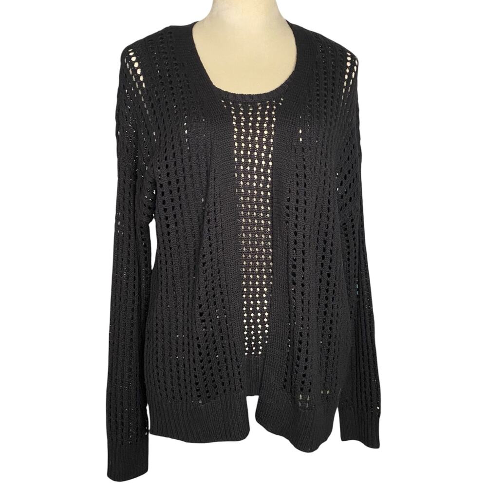 NWT Twinset Joseph A. Size Large Knitted Sleeveless Shirt and matching Cardigan